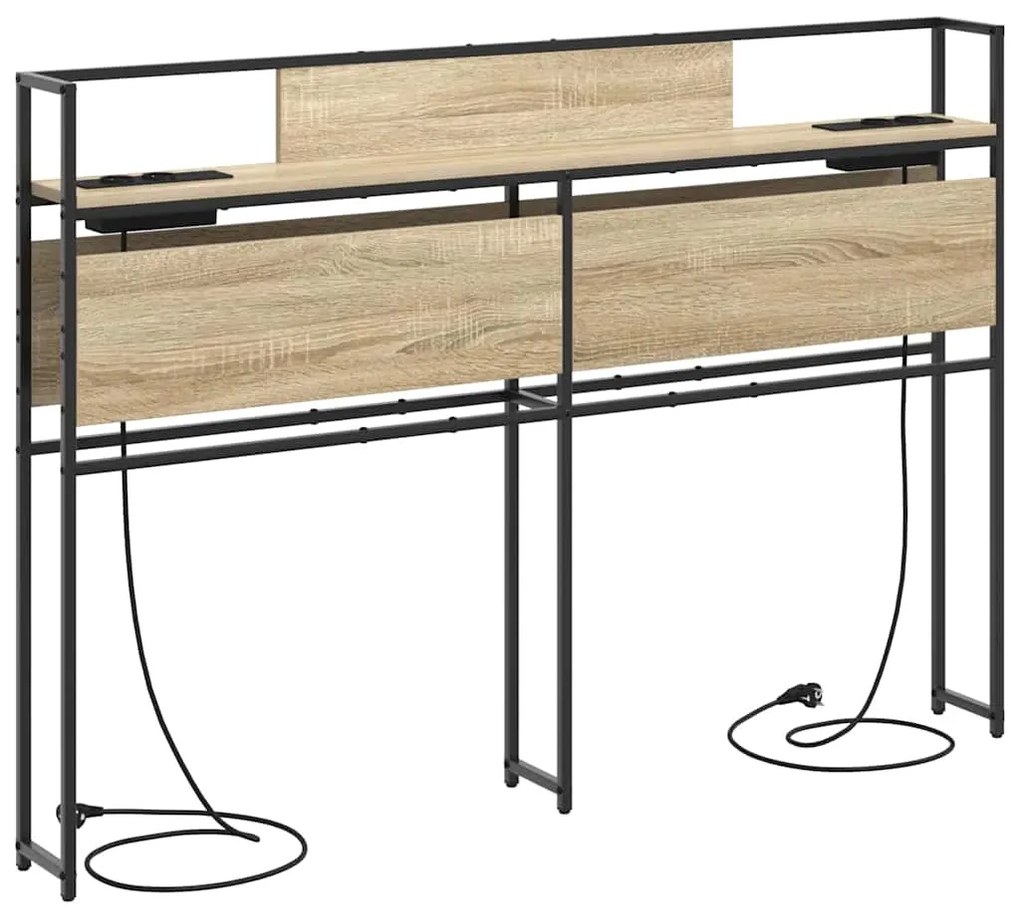 Cabeceira de armazenamento com cabeceira Carvalho sonoma 120 cm
