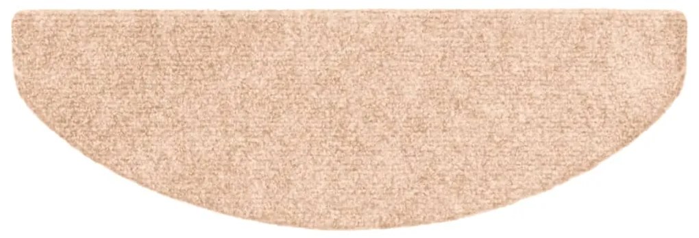 Tapetes escada autoadesivos 5 pcs 65x21x4 cm agulhado castanho