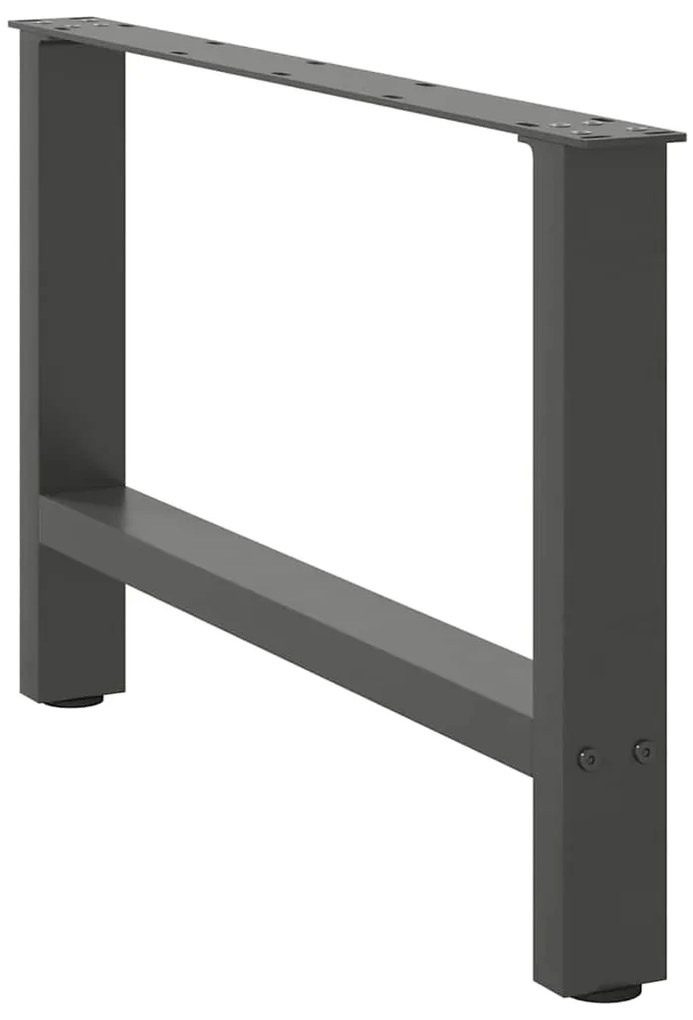 Pés para mesa de centro antracite 2 peças 70x(42-43) cm aço