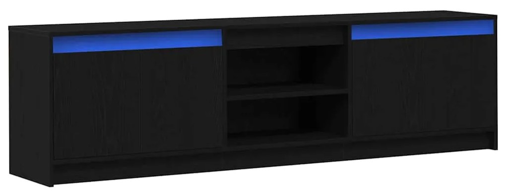 Gabinete para TV com luzes de tira LED com armazenamento com porta Pre