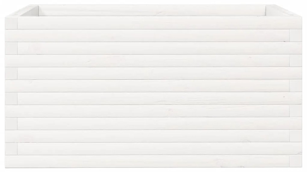 Vaso/floreira de jardim 90x60x45,5 cm pinho maciço branco