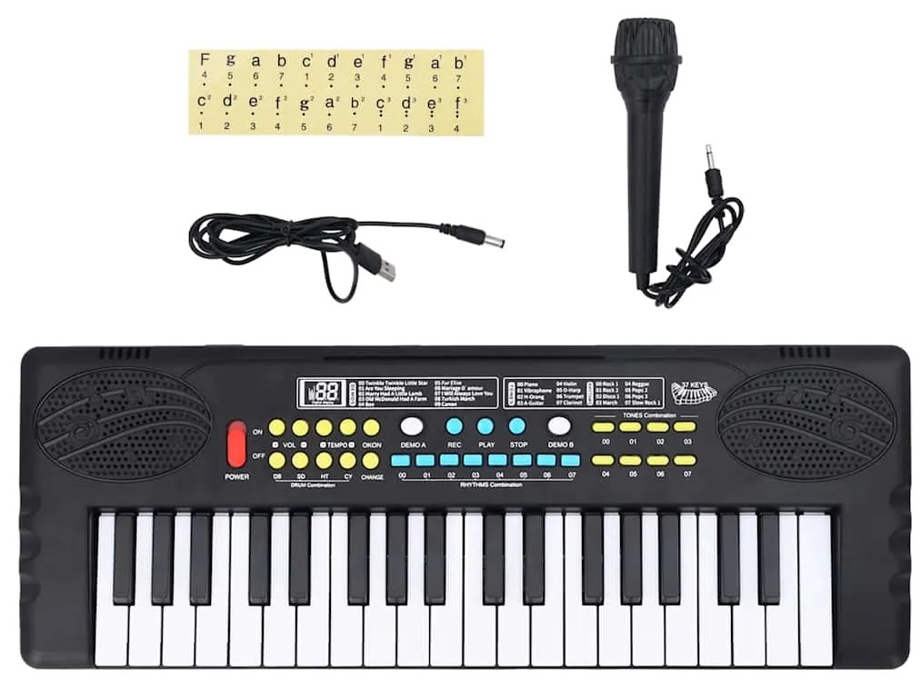 37 teclas piano teclado elétrico com microfone para crianças