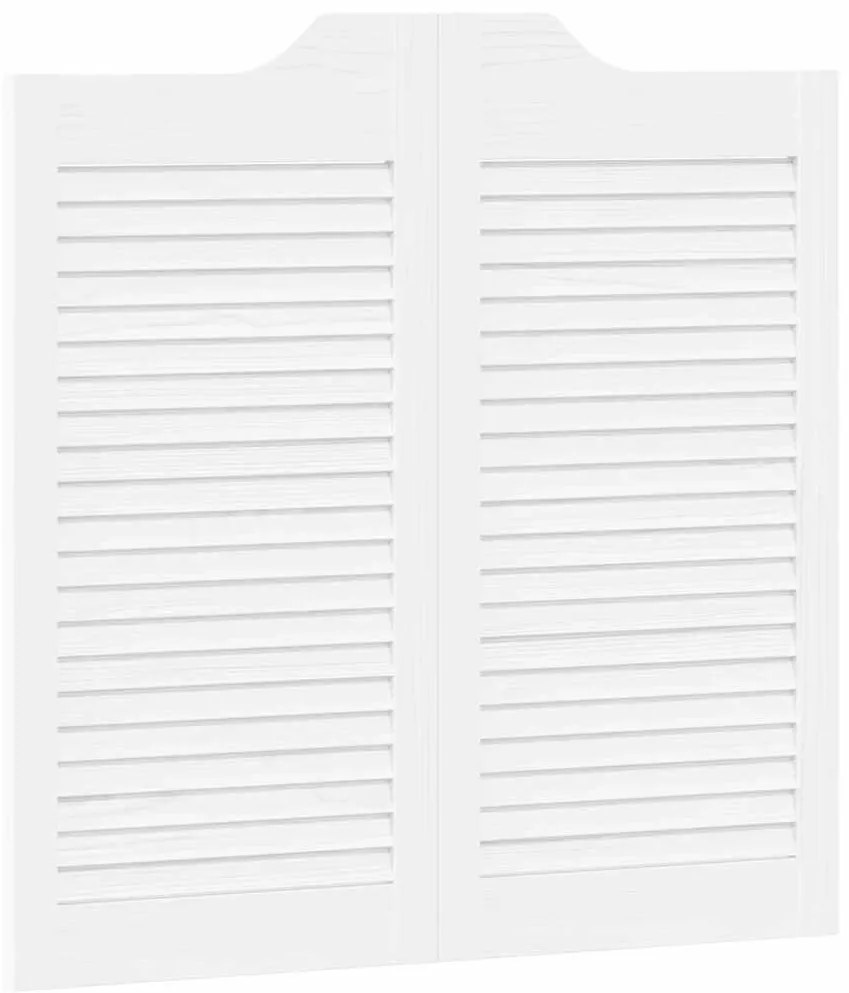 Portas de batente design de persiana 2-Par 80x80 cm branco