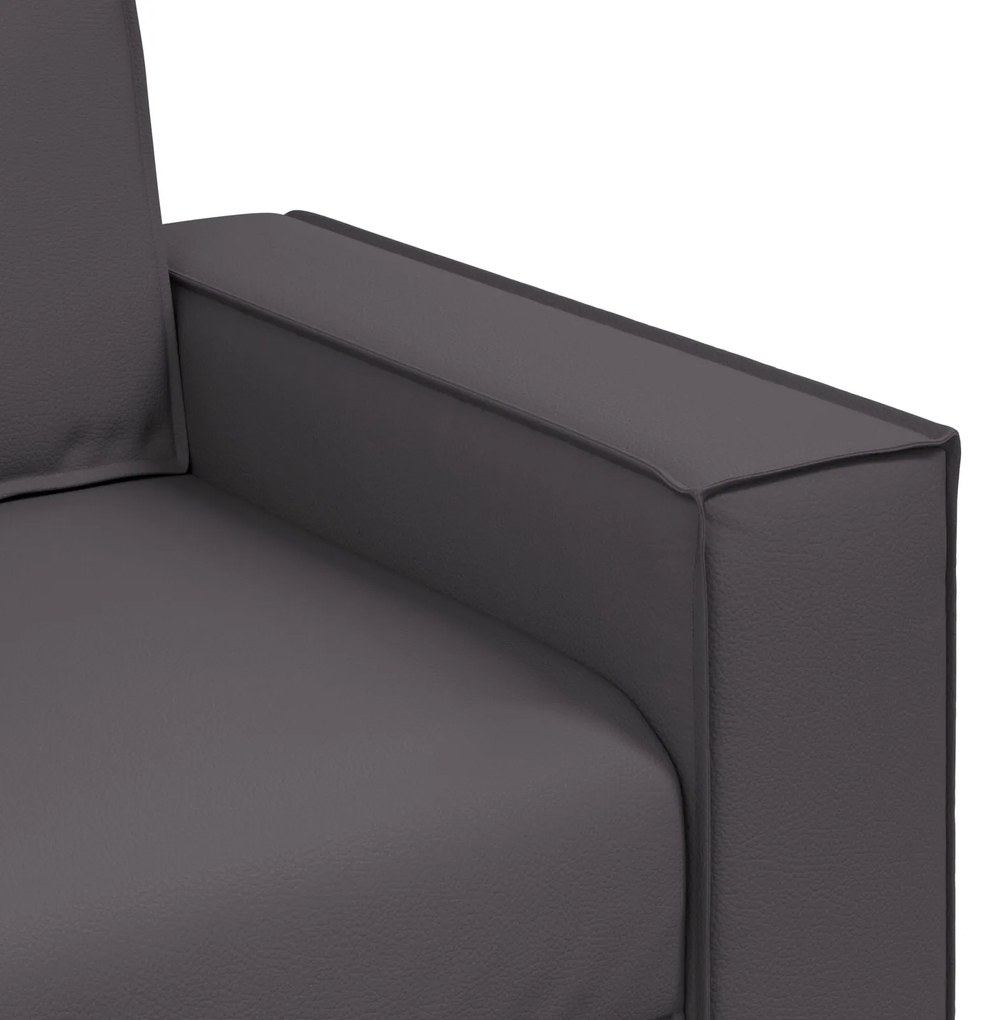 Cadeira de sofá vidaXL Cinza 59 cm em Couro Sintético