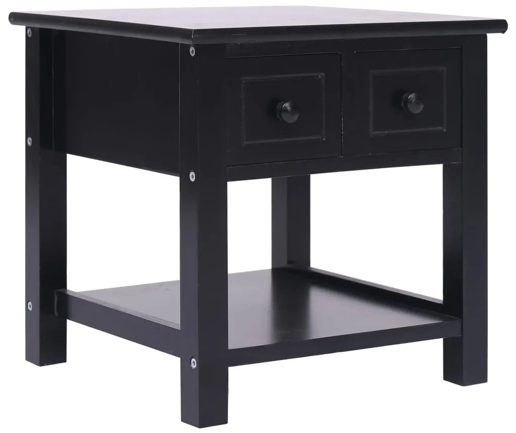 Mesa de apoio 40x40x40 cm madeira de paulownia preto