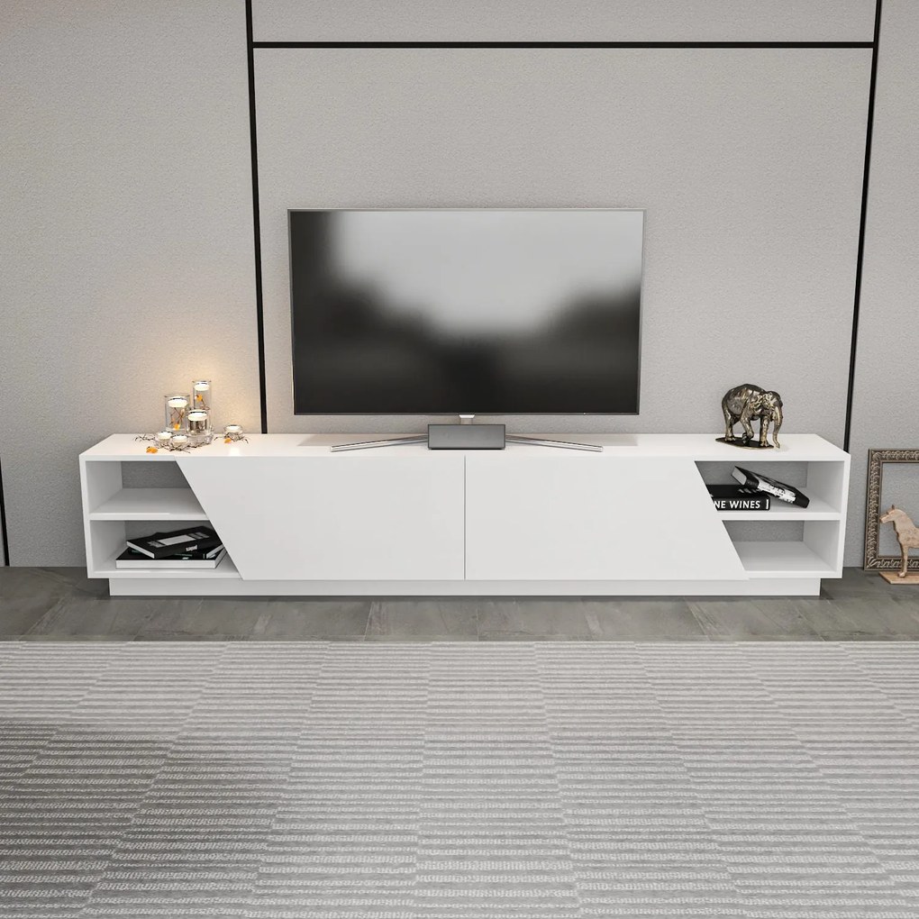 Móvel TV Rhodes – Branco – 240x37,1x47,4 cm