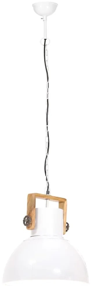 Candeeiro suspenso industrial redondo 25 W 40 cm E27 branco
