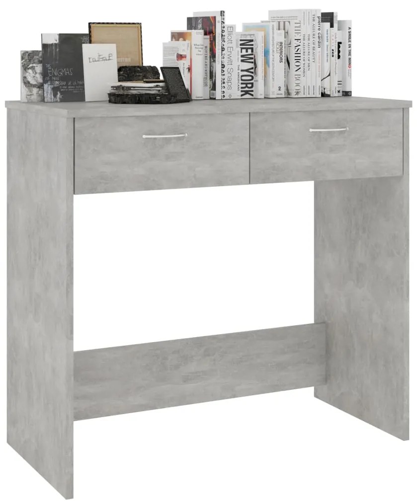 Secretária 80x40x75 cm derivados de madeira cinzento cimento