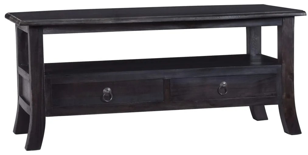 vidaXL Mesa centro 90x50x40 cm mogno maciço castanho café preto-claro