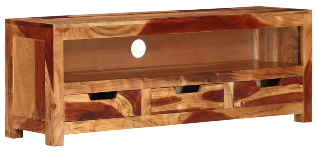 Móvel de TV 110x30x40 cm madeira de acácia maciça