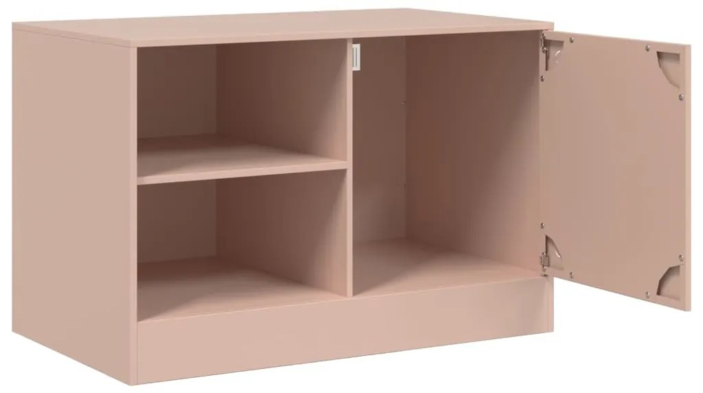 Móveis de TV 2 pcs 67x39x44 cm aço rosa