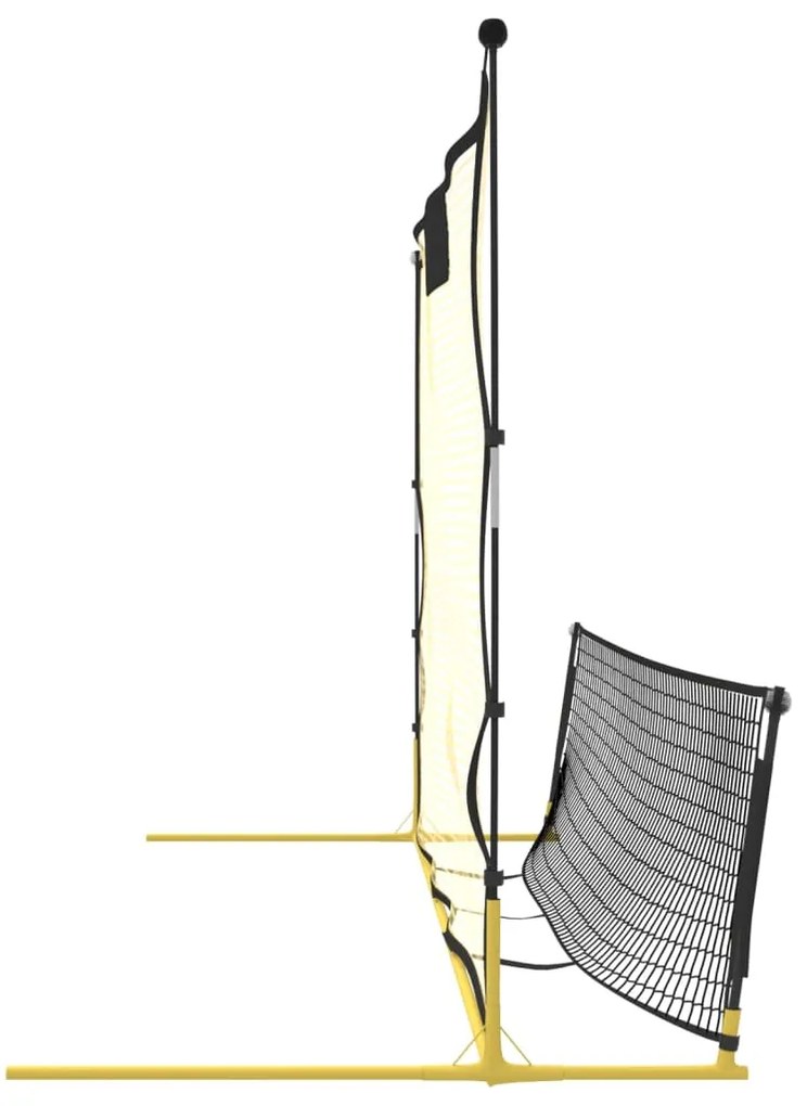 Rede de ressalto futebol 183x85x120 cm poliéster preto/amarelo