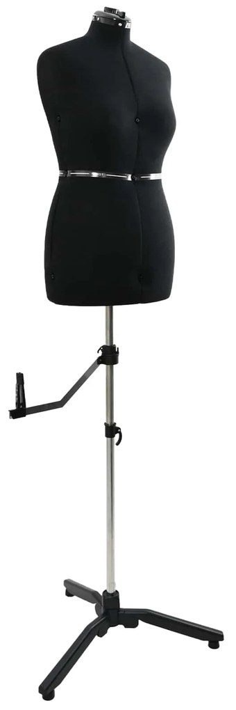 vidaXL Forma de Vestido Ajustável Feminina Preto m Veludo