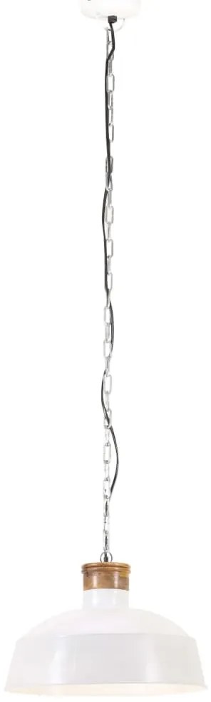 Candeeiro suspenso industrial 32 cm E27 branco