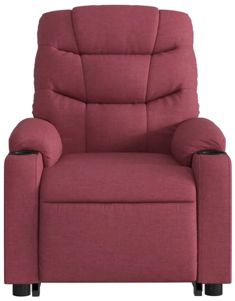 Poltrona de massagens reclin. elevatória tecido vermelho tinto