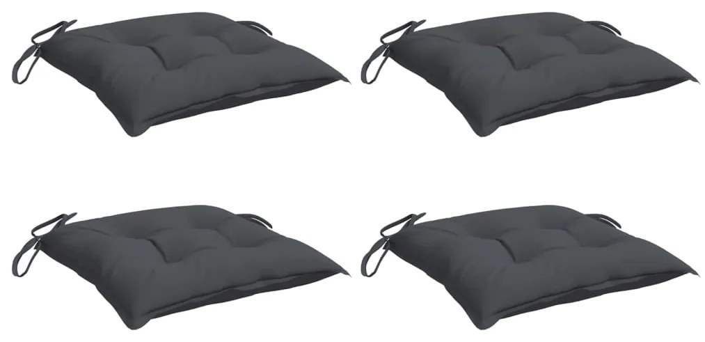 Almofadões de cadeira 4 pcs 50x50x7 cm tecido oxford antracite