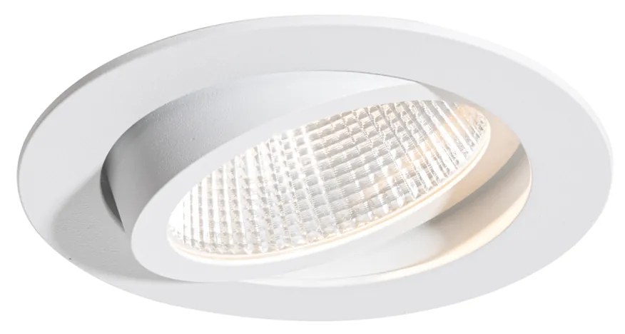 Foco embutido branco 9,5 cm incl. LED 1015 lm regulável IP23 - Gaius