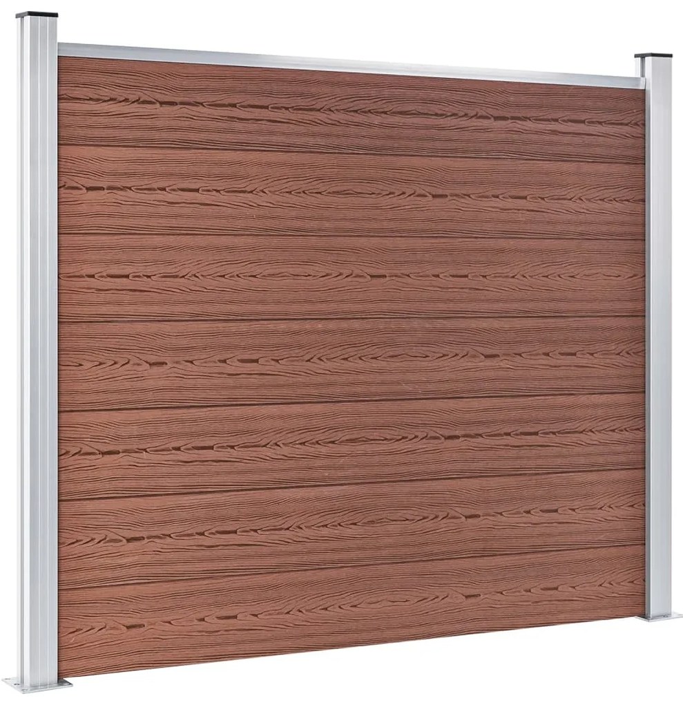 Painel de cerca 180x146 cm WPC castanho