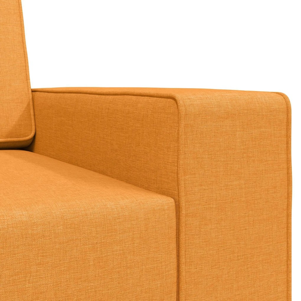 Sofá Cama de Chão 2-em-1 Amarelo Escuro 245x150x60.5 cm Tecido