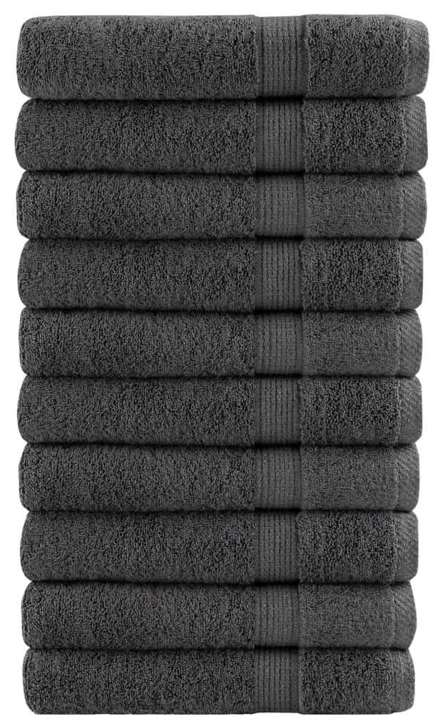 Toalhas premium SOLUND 10 pcs 100x200 cm 600 gsm antracite