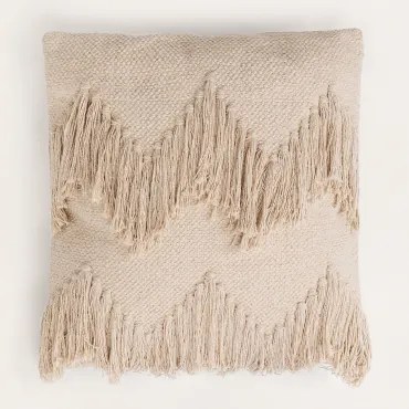 Almofada Quadrada 45x45 Cm Em Algodão Winow Beige Creme - Sklum