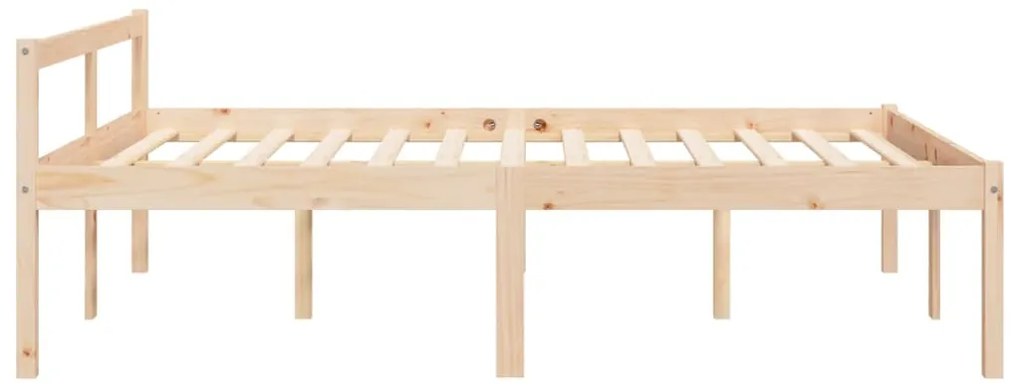 Cama de casal pequena para idosos 120x190 cm pinho maciço
