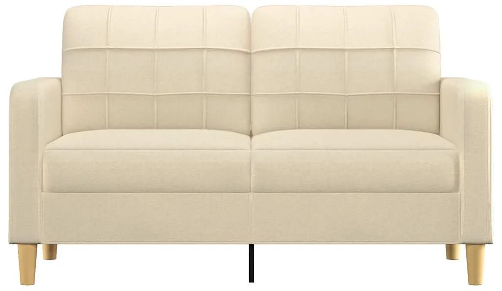 Sofá de 2 lugares tecido 140 cm cor creme