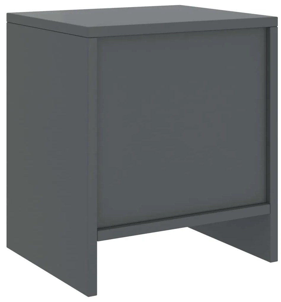 Mesas de cabeceira 2pcs 35x30x40cm pinho maciço cinzento-escuro