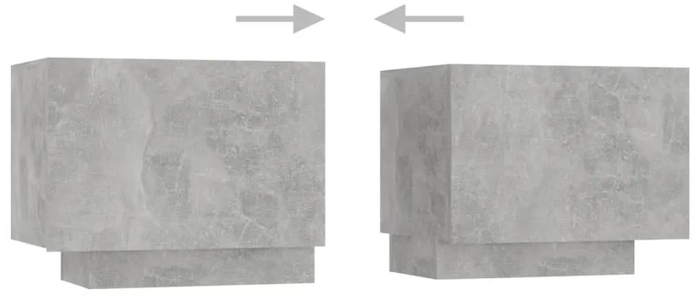 Mesa de cabeceira derivados de madeira cinzento cimento