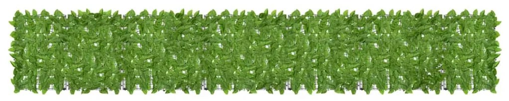 Tela de varanda com folhas verdes 400x75 cm