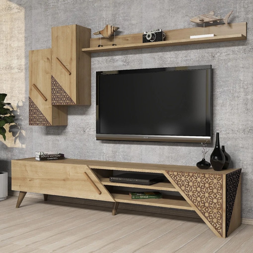 Móvel TV Beril – Carvalho – 180x40x37 cm