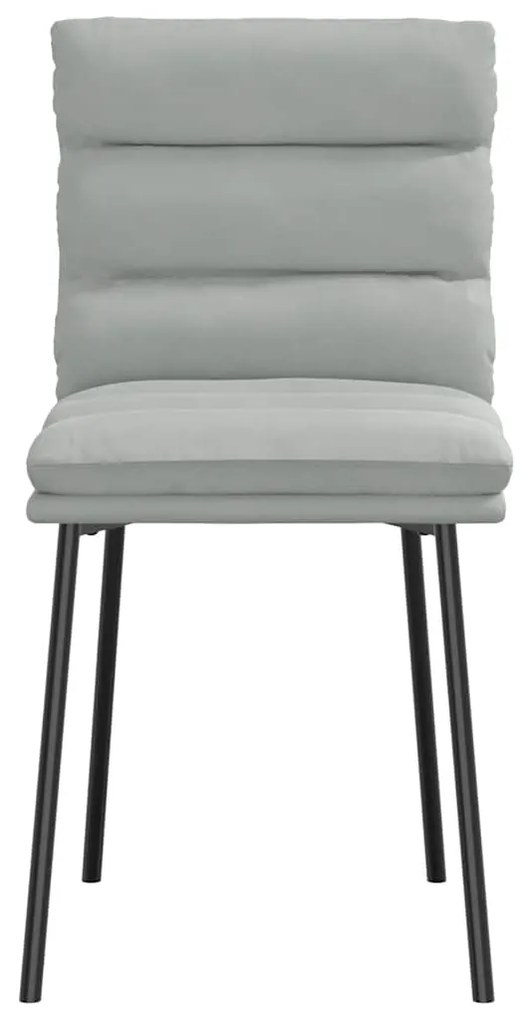 Cadeiras de jantar 4 pcs veludo cinzento-claro