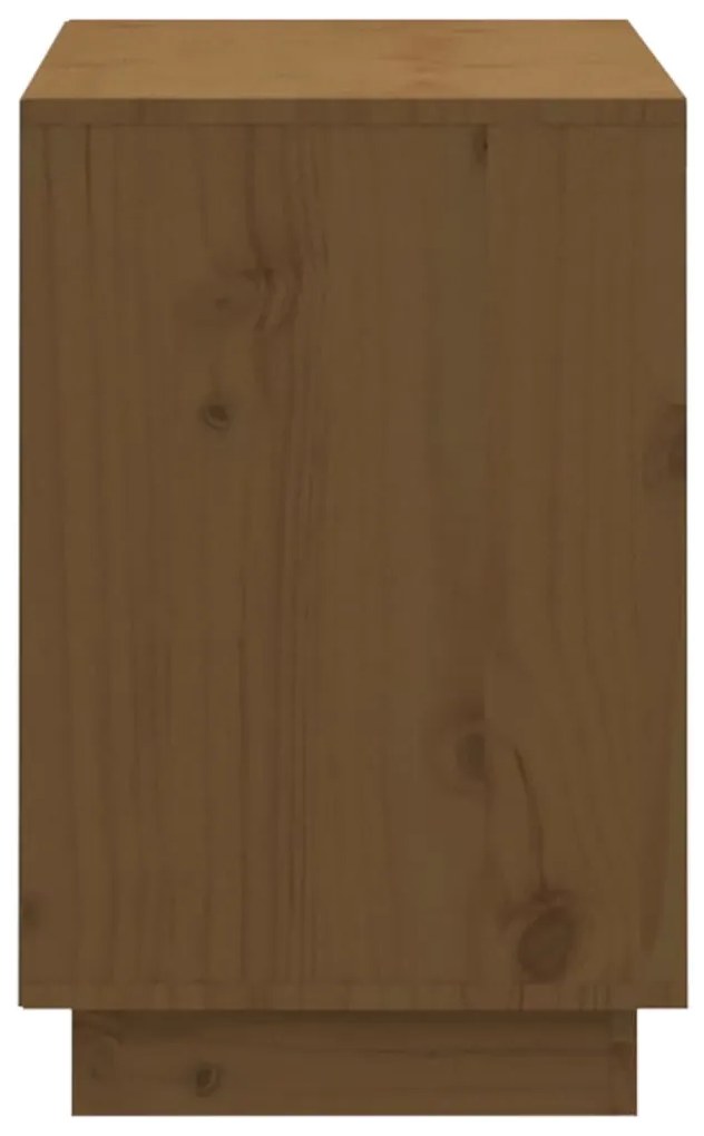 Sapateira 110x34x52 cm madeira de pinho maciça castanho mel