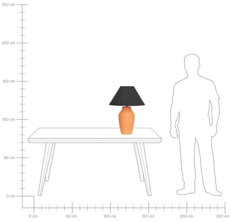 Candeeiro de mesa em cerâmica laranja 52 cm RODEIRO Beliani