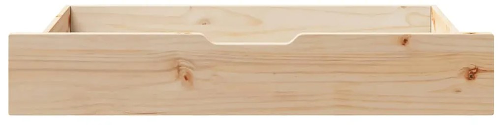 Gavetas para cama com rodas 2 pcs 90x55x17 cm pinho maciço