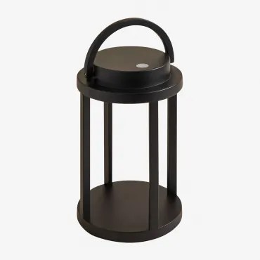 Lâmpada De Mesa Led Sem Fios Para Exterior Em Alumínio Arelvy Preto - Sklum