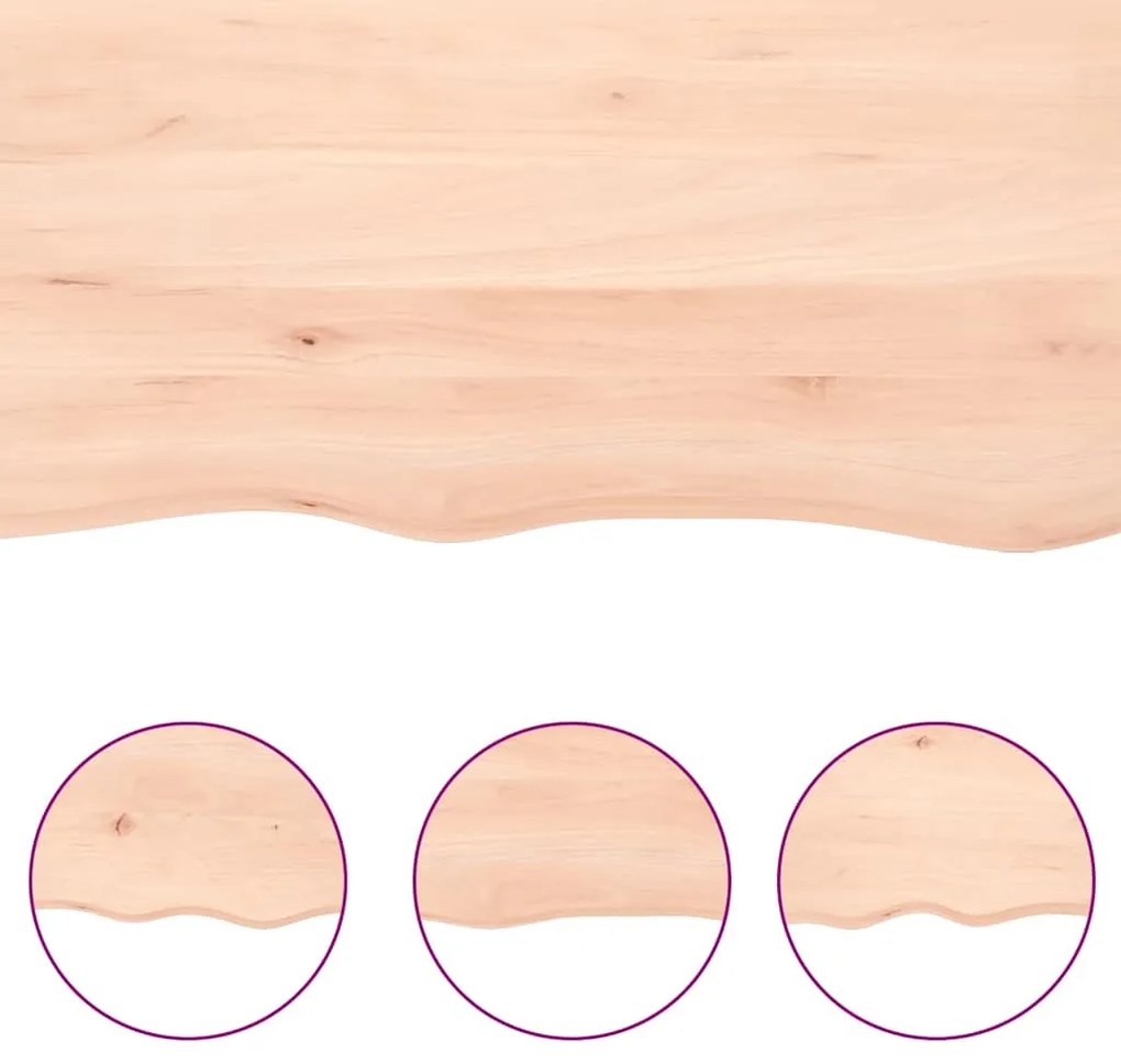 Prateleira de parede 200x60x(2-6)cm carvalho maciço não tratado