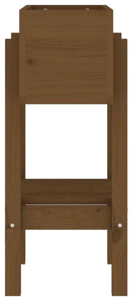 Vaso/floreira de jardim 62x30x69 cm pinho maciço castanho-mel