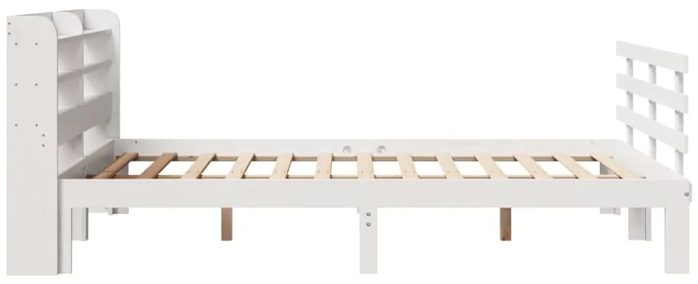 Estrutura de cama c/ cabeceira sem colchão 140x190 cm branco