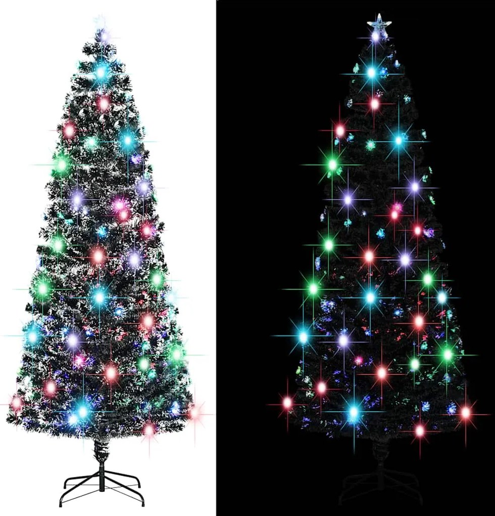 Árvore de Natal pré-iluminada c/ suporte 240 cm fibra ótica