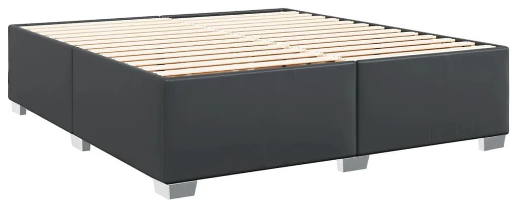 Cama com Molas/Colchão e Luzes Led - 180x200 cm - Couro Artificial Pre