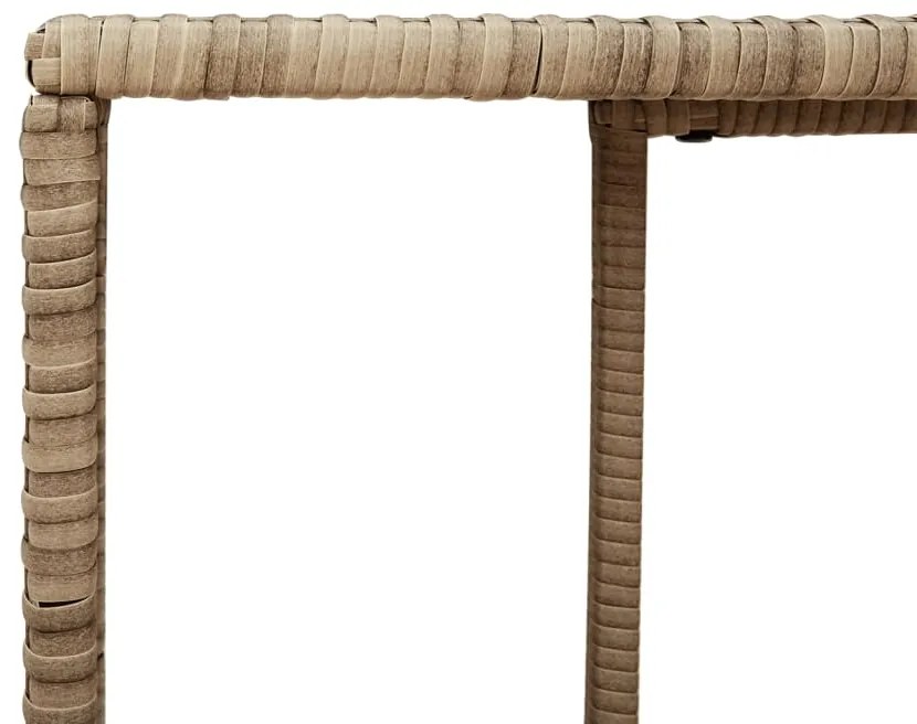 Prateleiras de arrumação 2 pcs vime PE bege