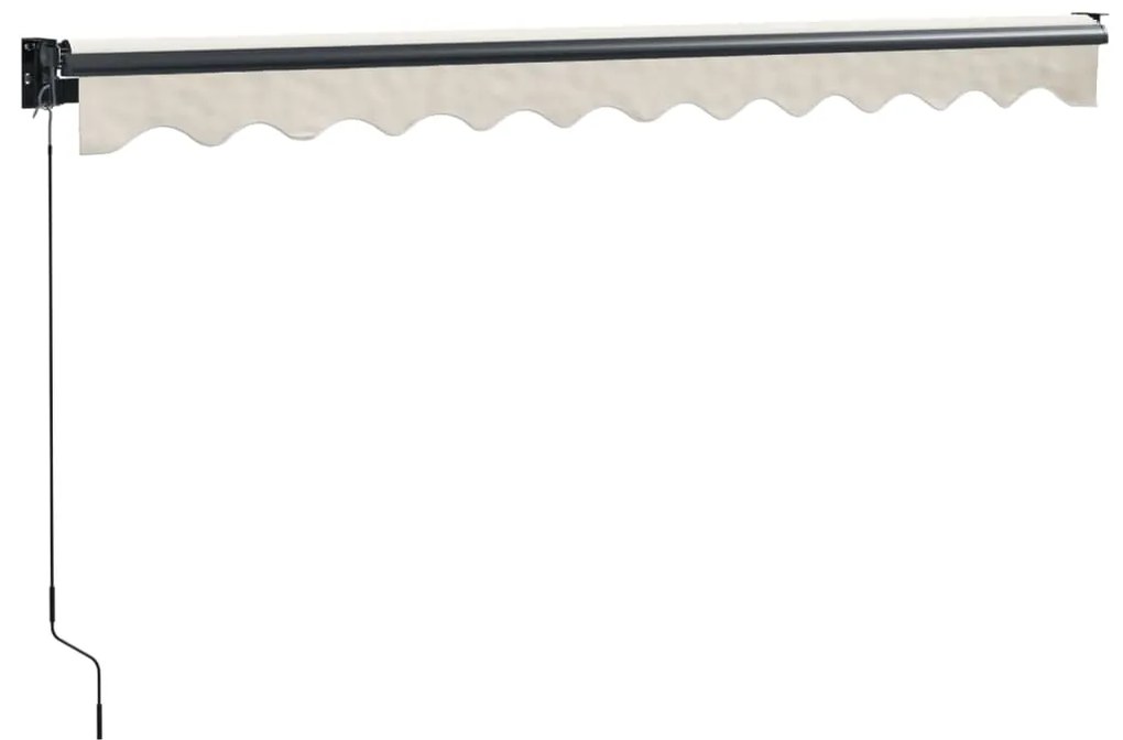 Toldo retrátil 3,5x2,5 m tecido e alumínio cor creme