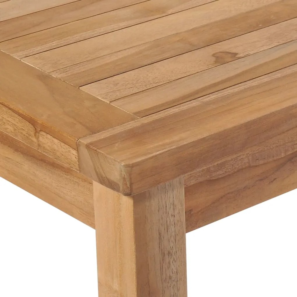 4 pcs conjunto de jantar p/ jardim madeira de teca maciça