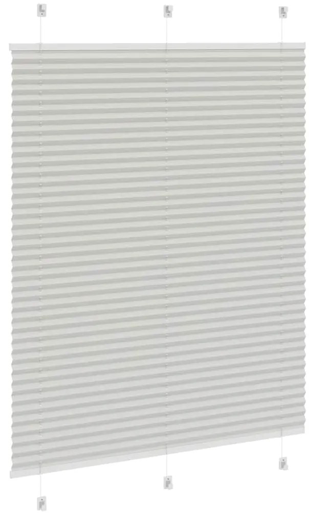 Cinzento Luz Plissada Cega 110x150 cm Largura Tecido 109,4cm