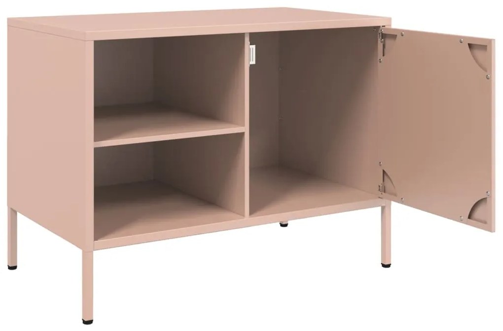 Móveis de TV 2 pcs 68x39x50,5 cm aço rosa