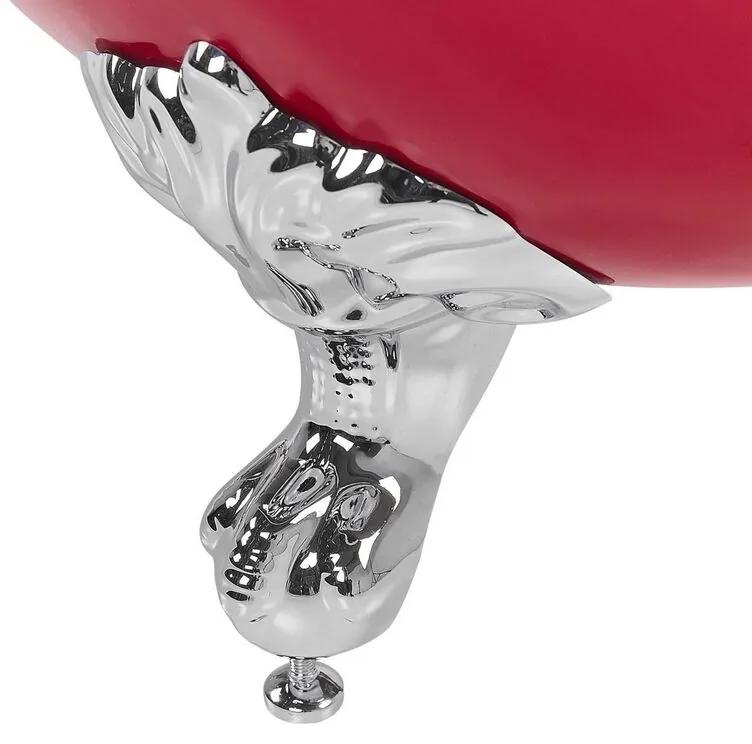 Banheira autónoma em acrílico vermelho 170 x 76 cm CAYMAN Beliani