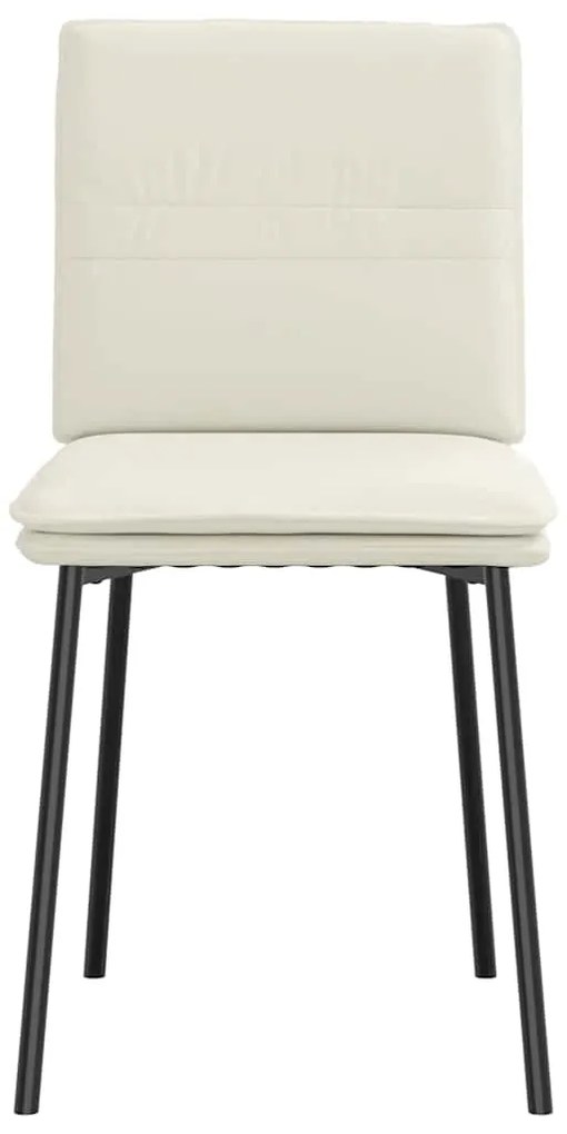 Cadeiras de jantar 6 pcs veludo cor creme