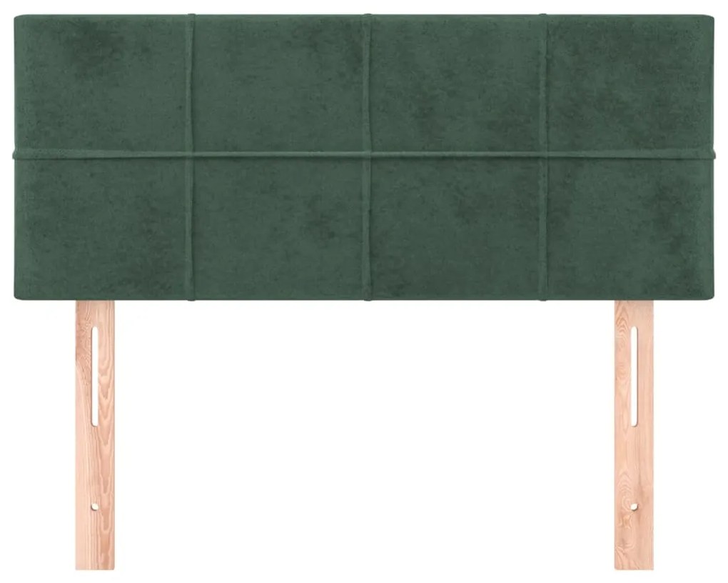 Cabeceira de cama veludo 80x5x78/88 cm verde-escuro