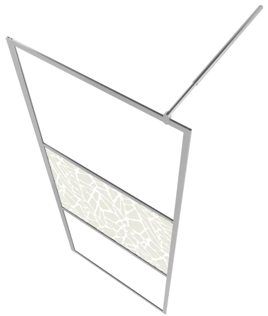 Divisória de chuveiro com prateleira vidro ESG/alumínio cromado